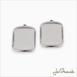 Lôžko obdlžník 22x18mm Chirurgická oceľ 1ks (CH1866)